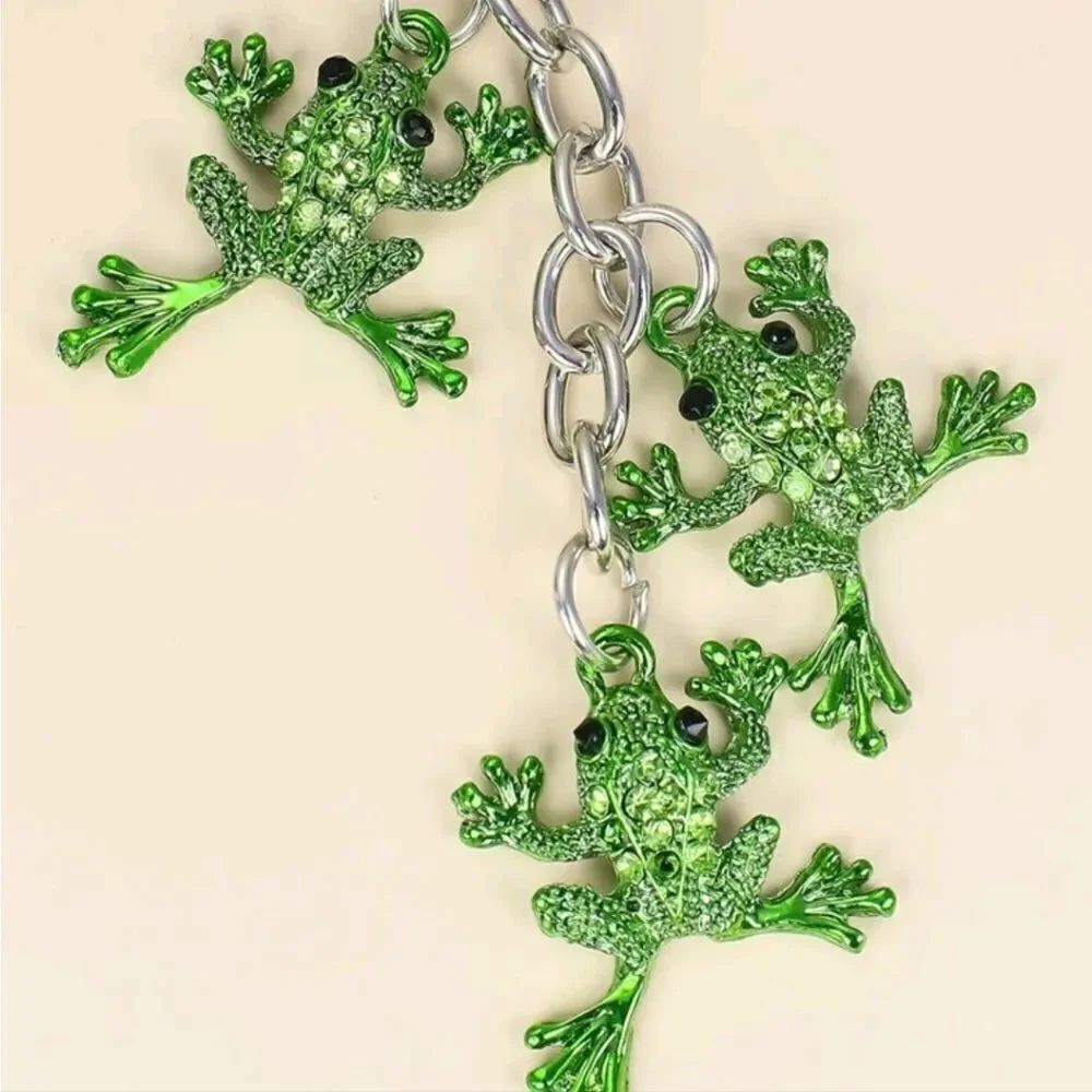 Rhinestone Frog 🐸 Keychain - Picture 2 of 4
